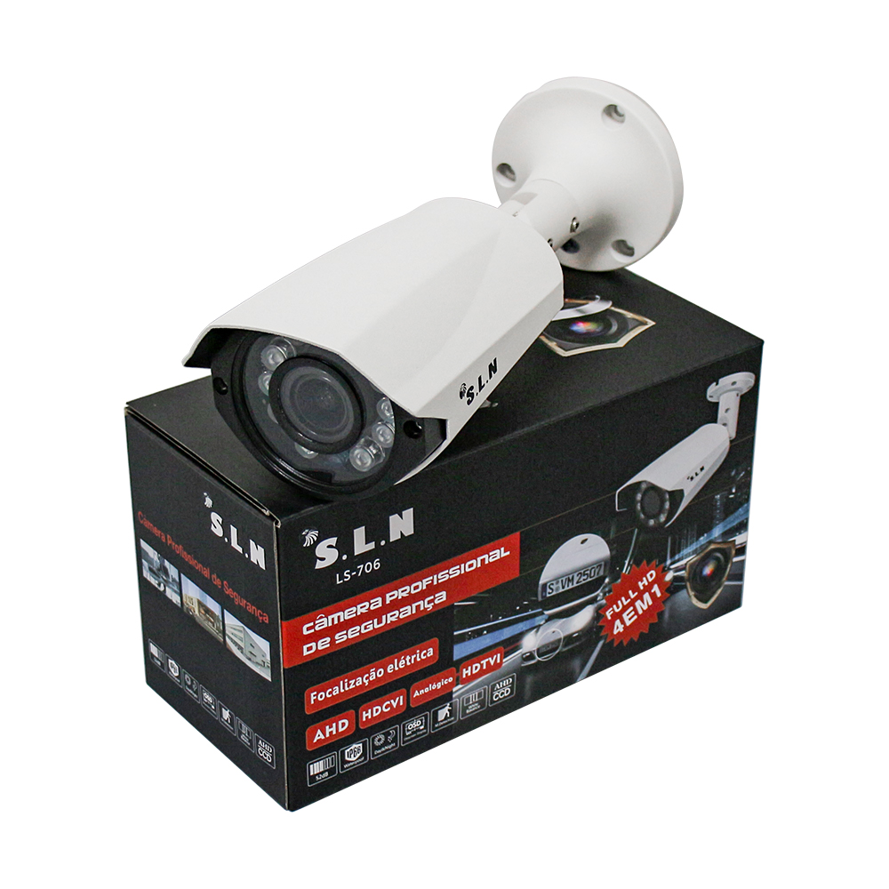 Câmera  de Metal com zoom motorizado de 2.0MP HD