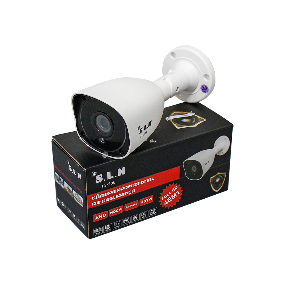 Câmera Plástica Bullet 1.3MP AHD 3.6mm Interno e Externo 